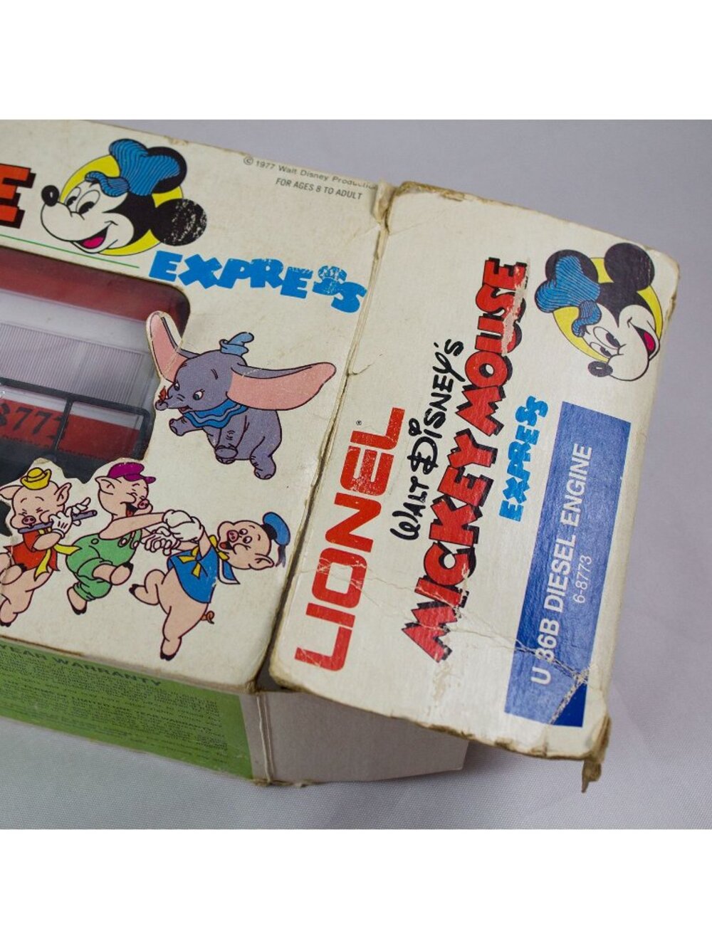 Lionel Disney Mickey Mouse Express 1977 O Gauge U 36B Diesel Engine 6-8773 w/Box - Picture 9 of 16